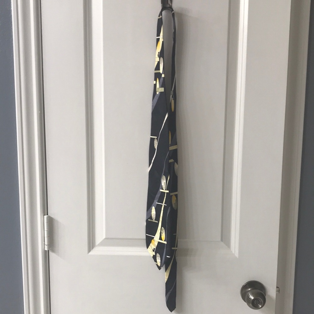 Stylish Navy and Yellow Tie